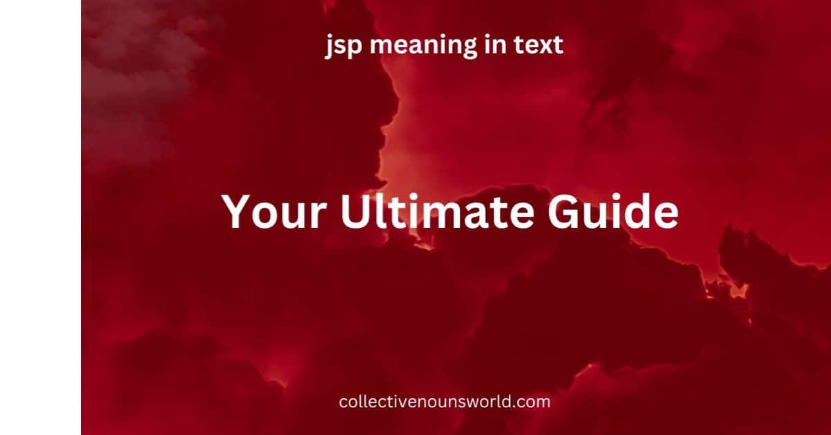 jsp meaning in text